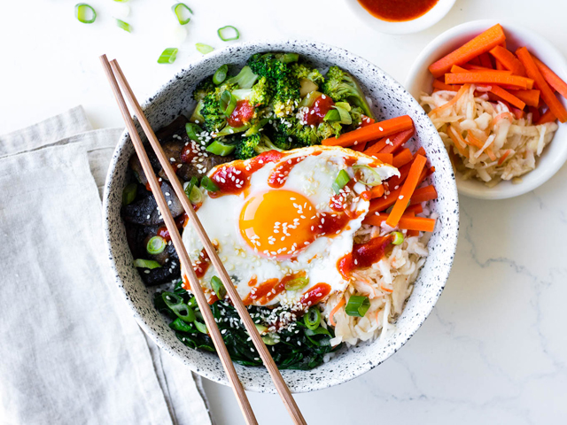 Vegetarian Bibimbap Bowls