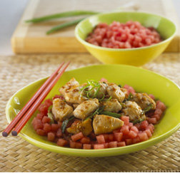 Sesame Chicken and Seedless Watermelon