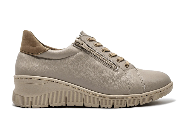 Kacper Shoes, Women's Willow Leather Sneakers in Beige