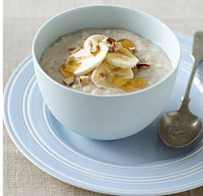 Creamy Porridge with Sliced Banana