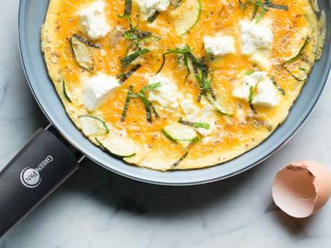 Zucchini, Feta and Mint Frittata Recipe